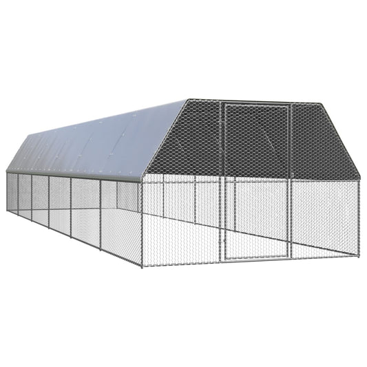 vidaXL Chicken Cage 3x12x2 m Galvanised Steel