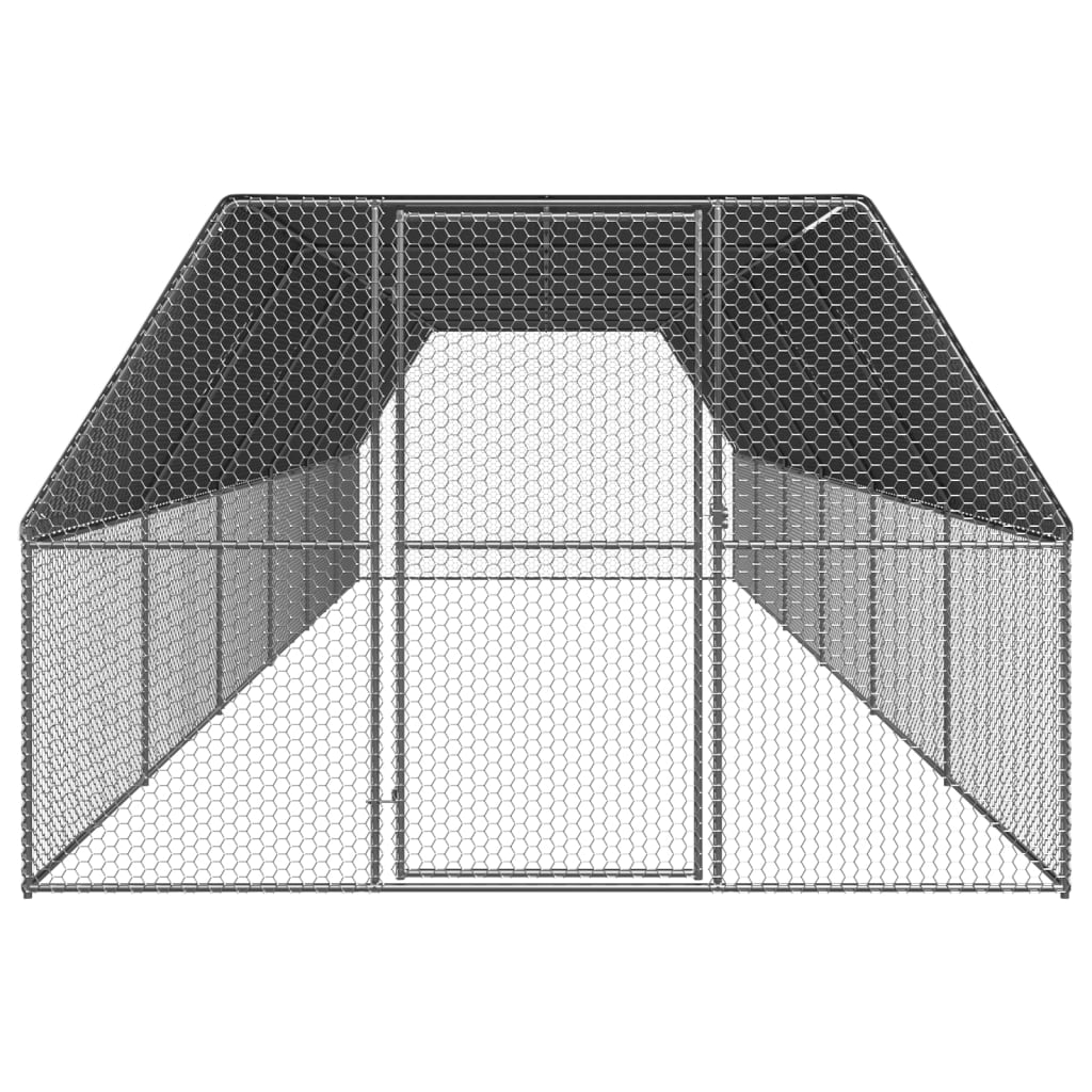 vidaXL Chicken Cage 3x12x2 m Galvanised Steel