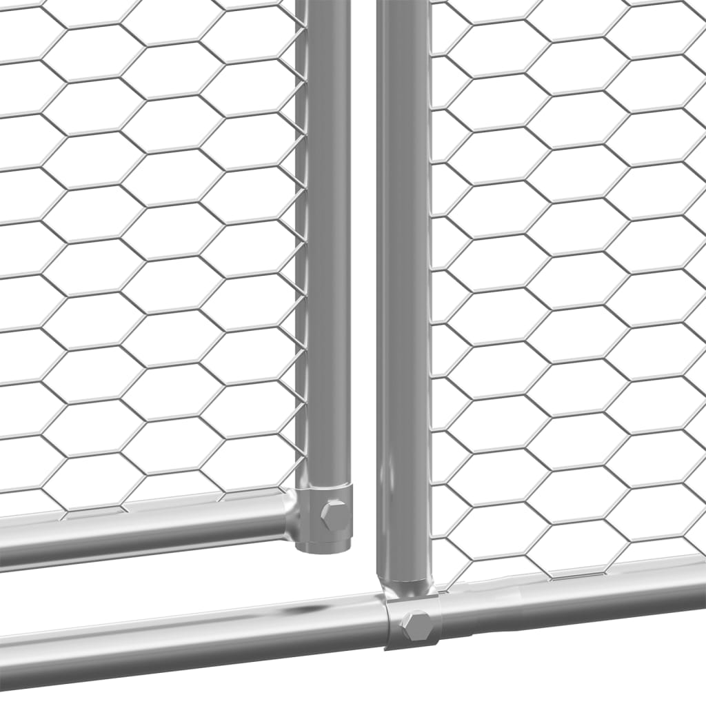 vidaXL Chicken Cage 2x4x2 m Galvanised Steel