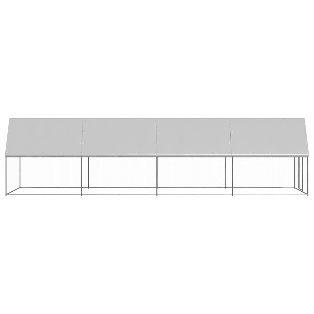 vidaXL Chicken Cage 2x8x2 m Galvanised Steel