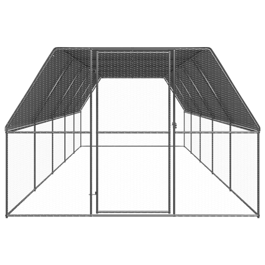 vidaXL Chicken Cage 3x10x2 m Galvanised Steel