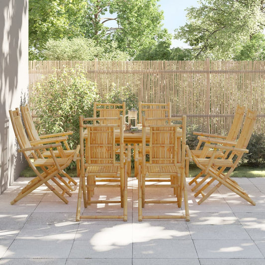 Folding Chairs 8 pcs 53x66x99 cm Bamboo