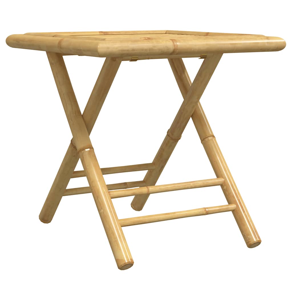 Bistro Set | Natural Bamboo | Foldable | Square | Rustic