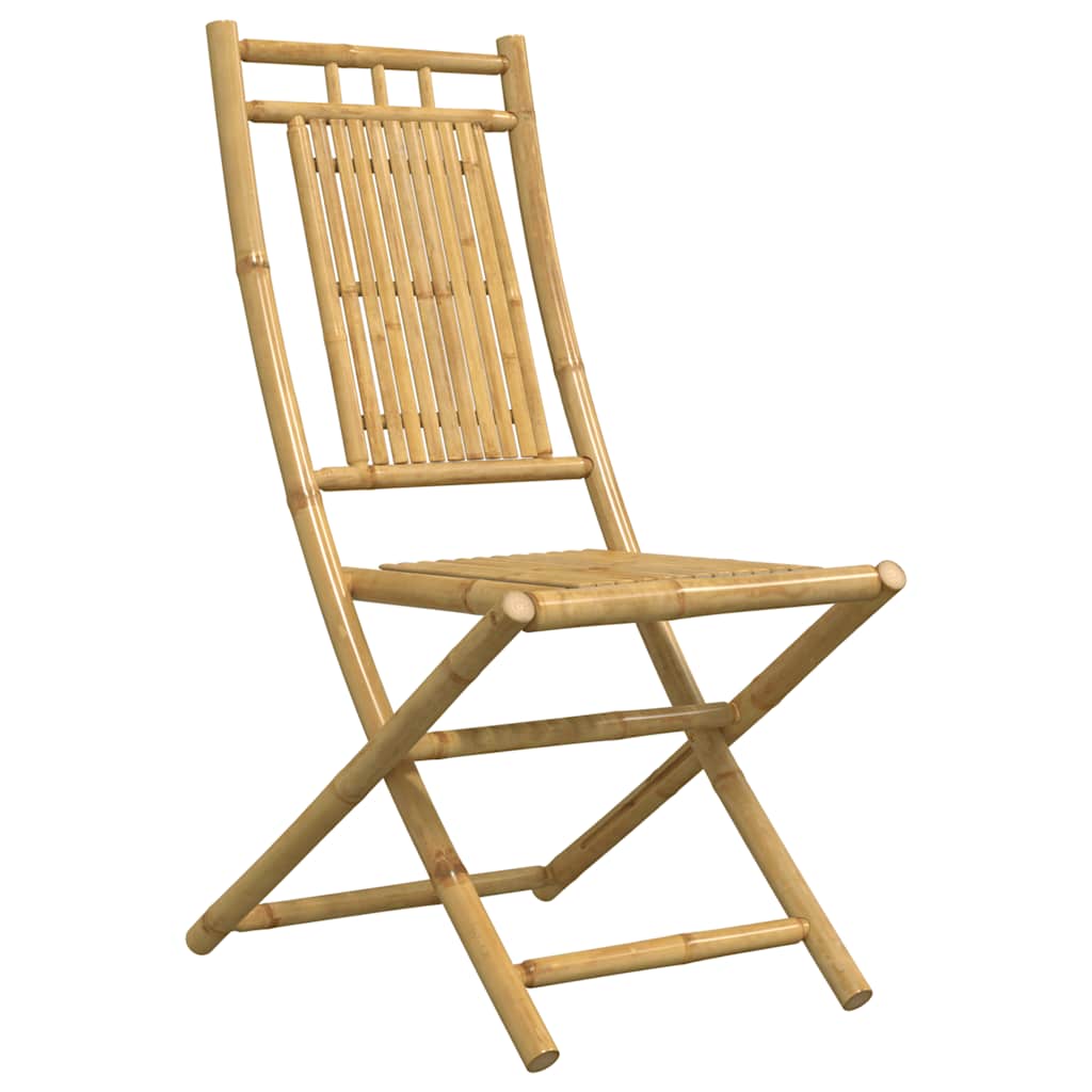 Bistro Set | Natural Bamboo | Bamboo | Compact | Foldable | Bistro Set