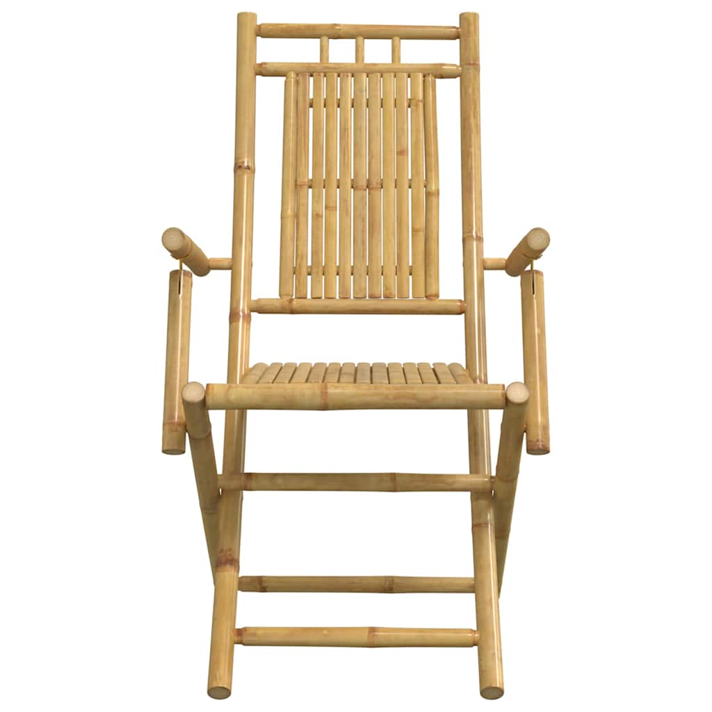 Bistro Set | Natural Bamboo | Bamboo | Compact | Foldable | Bistro Set