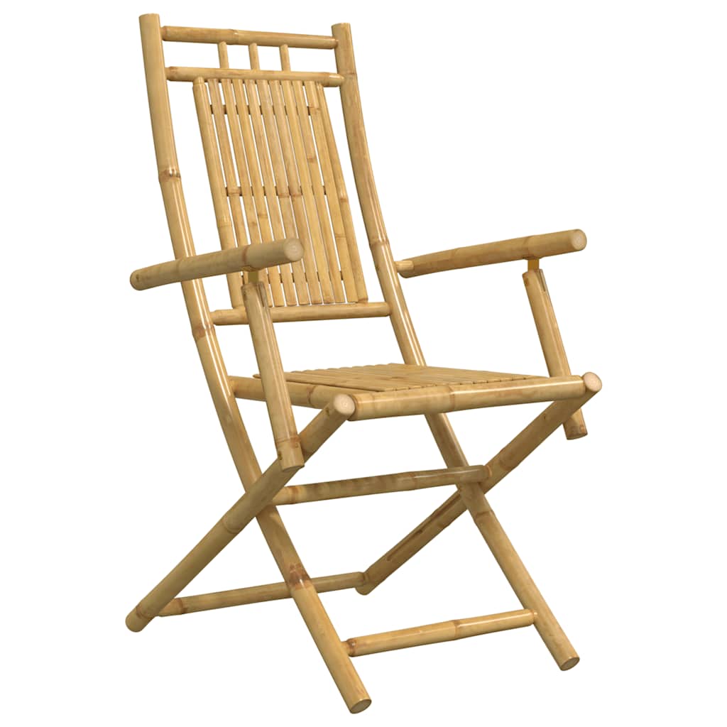 Bistro Set | Natural Bamboo | Bamboo | 2-seater | Foldable | Bistro Set