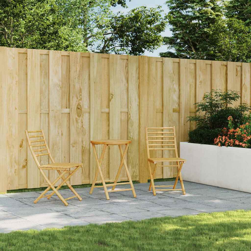 Bistro Set | Natural Bamboo | Bamboo | Standard Size | Foldable