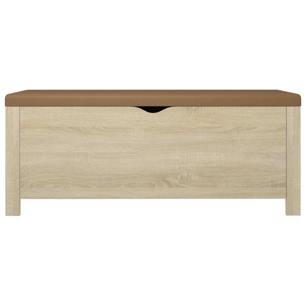 Storage Box with Cushion Sonoma Oak 105x40x45 cm