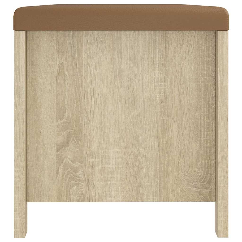 Storage Box with Cushion Sonoma Oak 105x40x45 cm