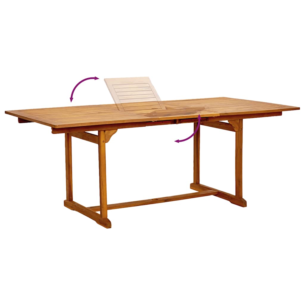 7 Piece Garden Dining Set Solid Wood Acacia and Textilene