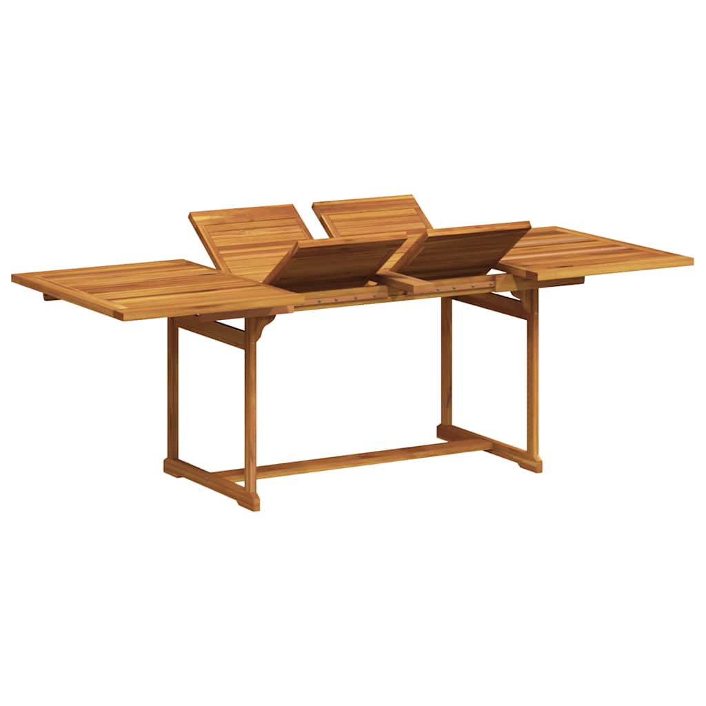 7 Piece Garden Dining Set Solid Wood Acacia and Textilene