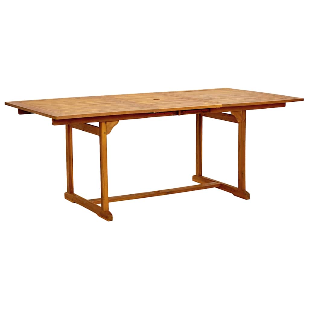 5 Piece Garden Dining Set Solid Wood Acacia and Textilene