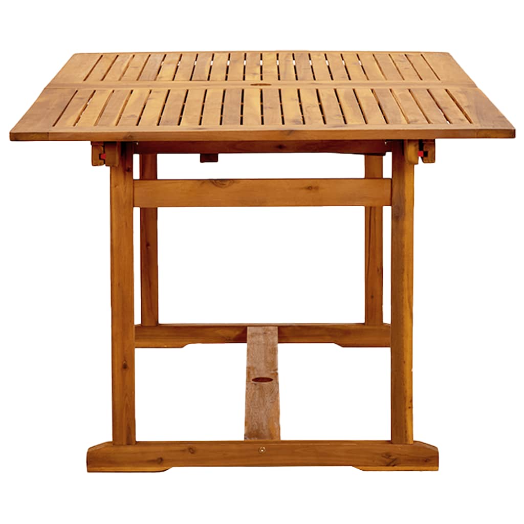 5 Piece Garden Dining Set Solid Wood Acacia and Textilene