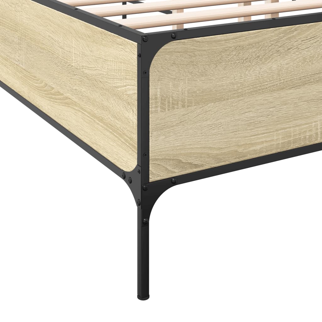 vidaXL Bed Frame without Mattress Sonoma Oak 180x200 cm Super King