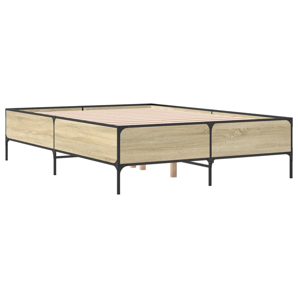 vidaXL Bed Frame without Mattress Sonoma Oak 160x200 cm