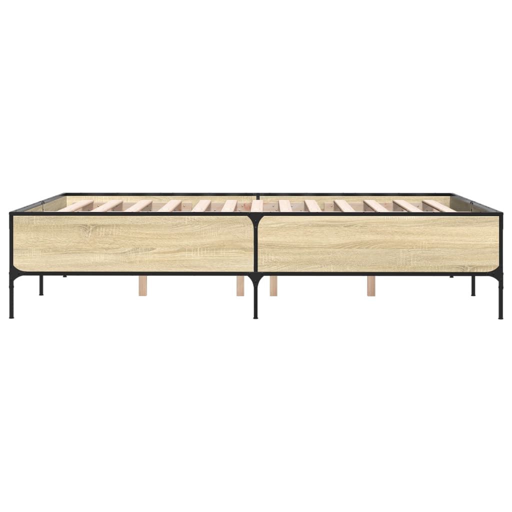 vidaXL Bed Frame without Mattress Sonoma Oak 160x200 cm