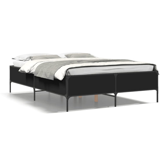 vidaXL Bed Frame without Mattress Black 120x200 cm