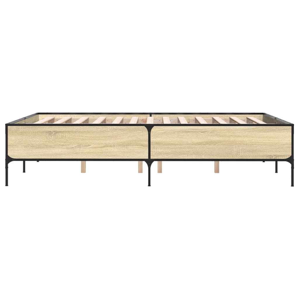 vidaXL Bed Frame without Mattress Sonoma Oak 140x190 cm