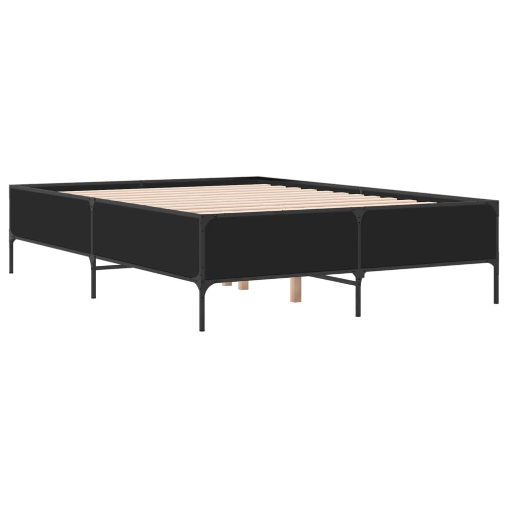 vidaXL Bed Frame without Mattress Black 120x190 cm Small Double