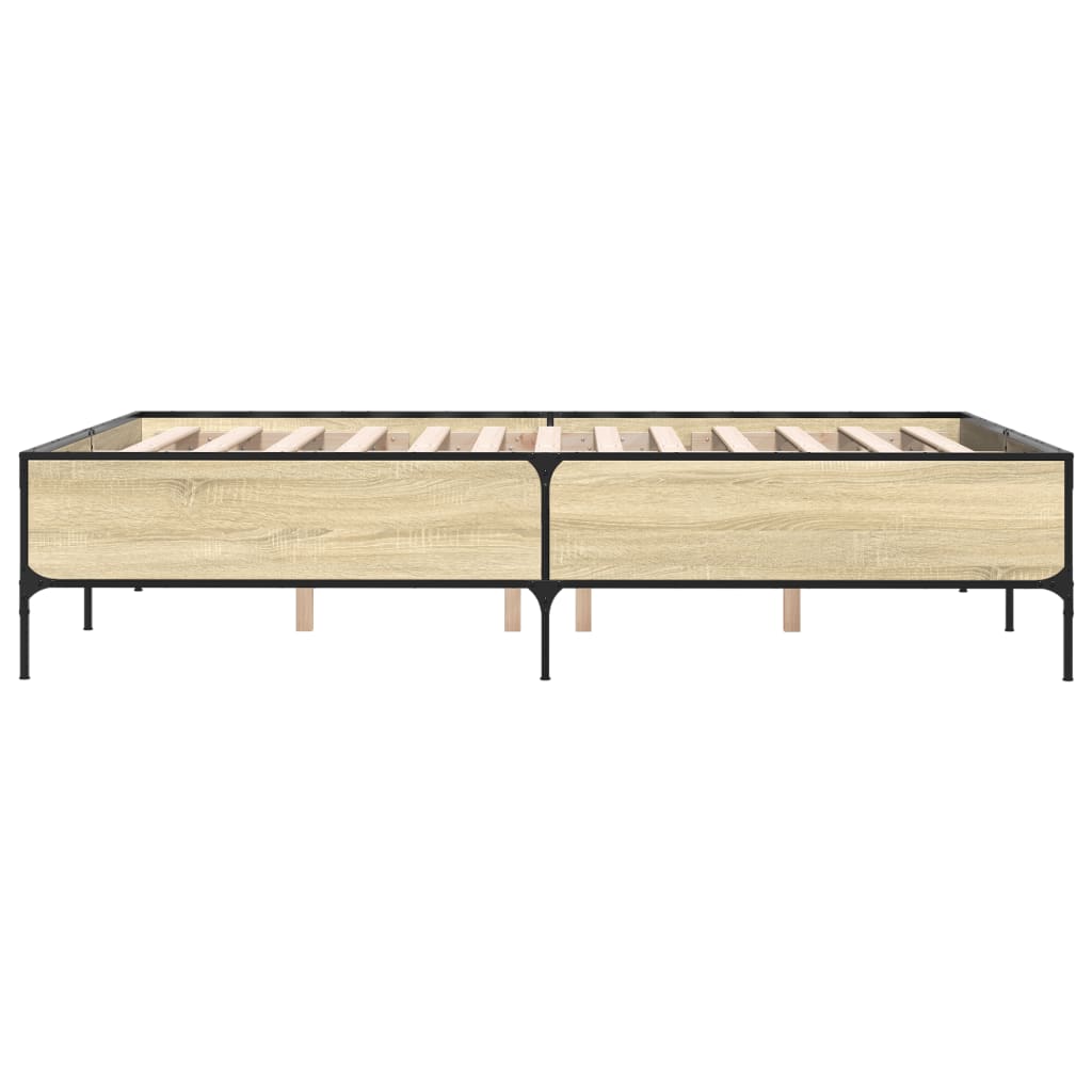 vidaXL Bed Frame without Mattress Sonoma Oak 120x190 cm Small Double