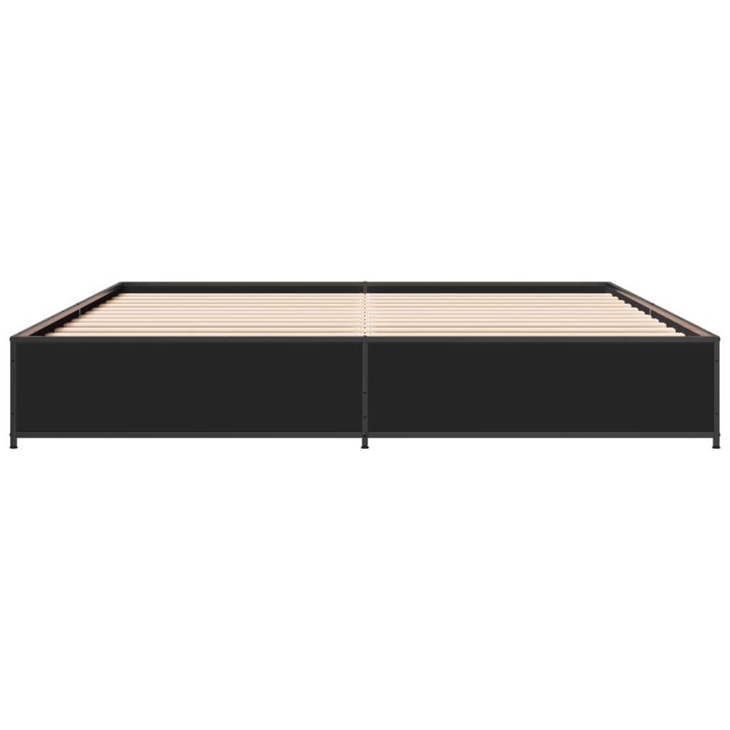 vidaXL Bed Frame without Mattress Black 200x200 cm