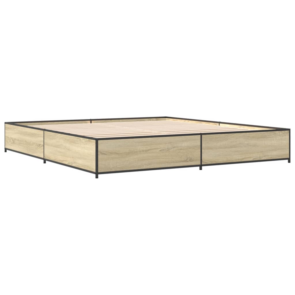 vidaXL Bed Frame without Mattress Sonoma Oak 160x200 cm