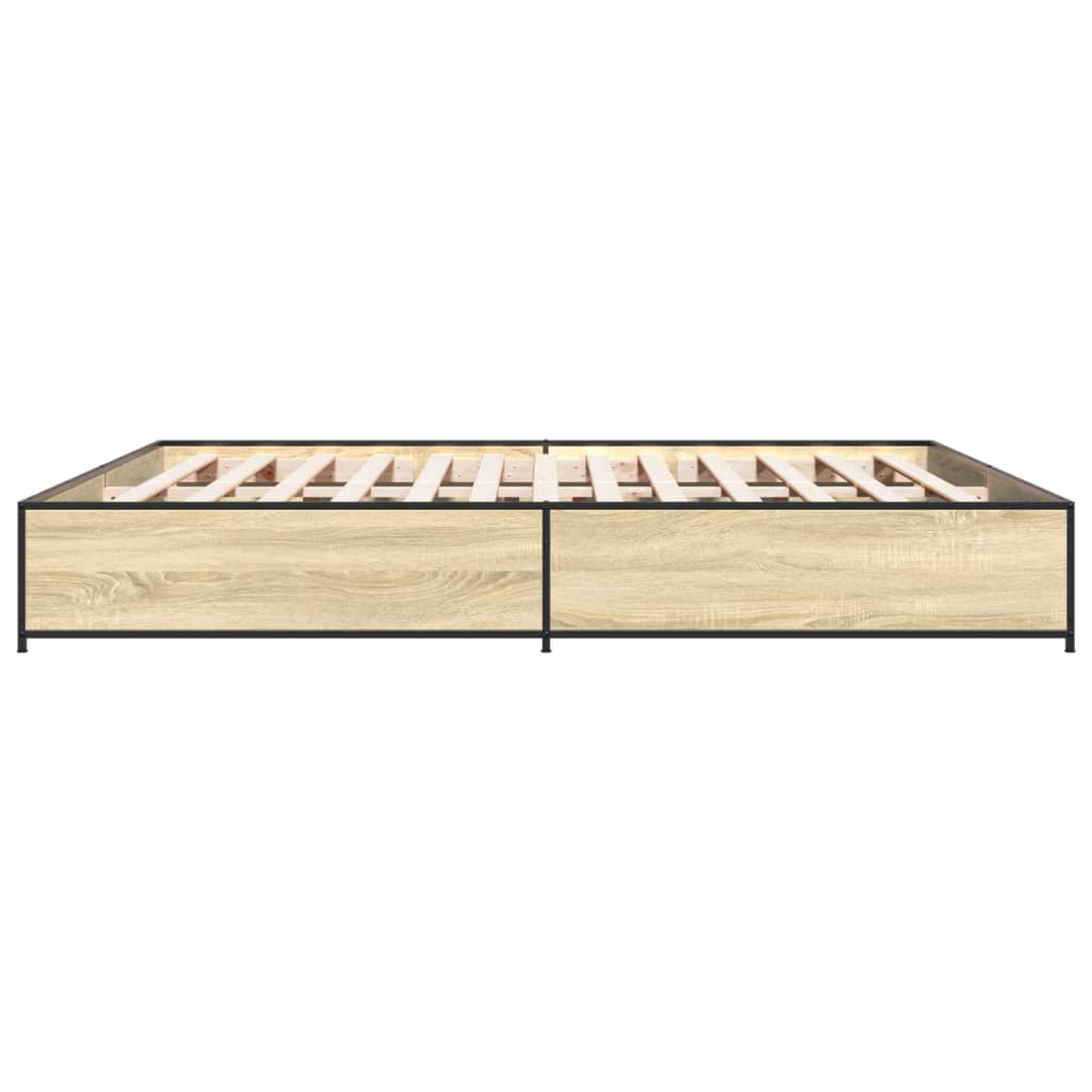 vidaXL Bed Frame without Mattress Sonoma Oak 160x200 cm