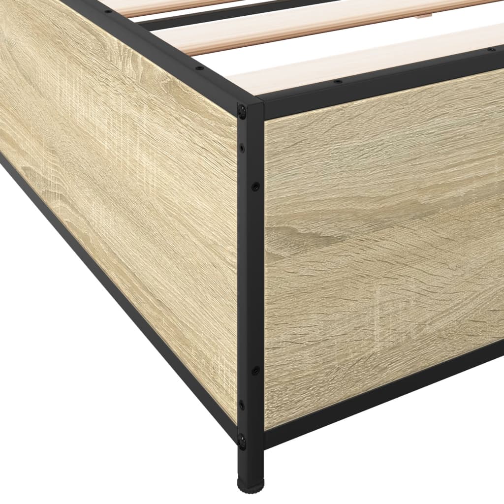 vidaXL Bed Frame without Mattress Sonoma Oak 160x200 cm