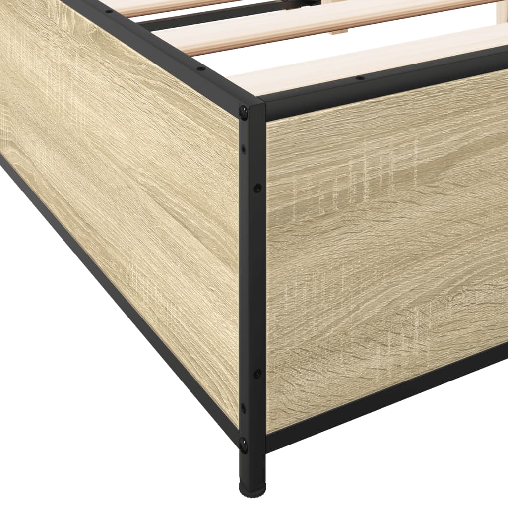 vidaXL Bed Frame without Mattress Sonoma Oak 150x200 cm King Size