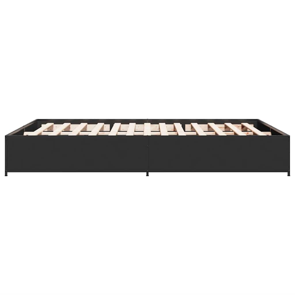 Bed Frame without Mattress Black 120x190 cm Small Double