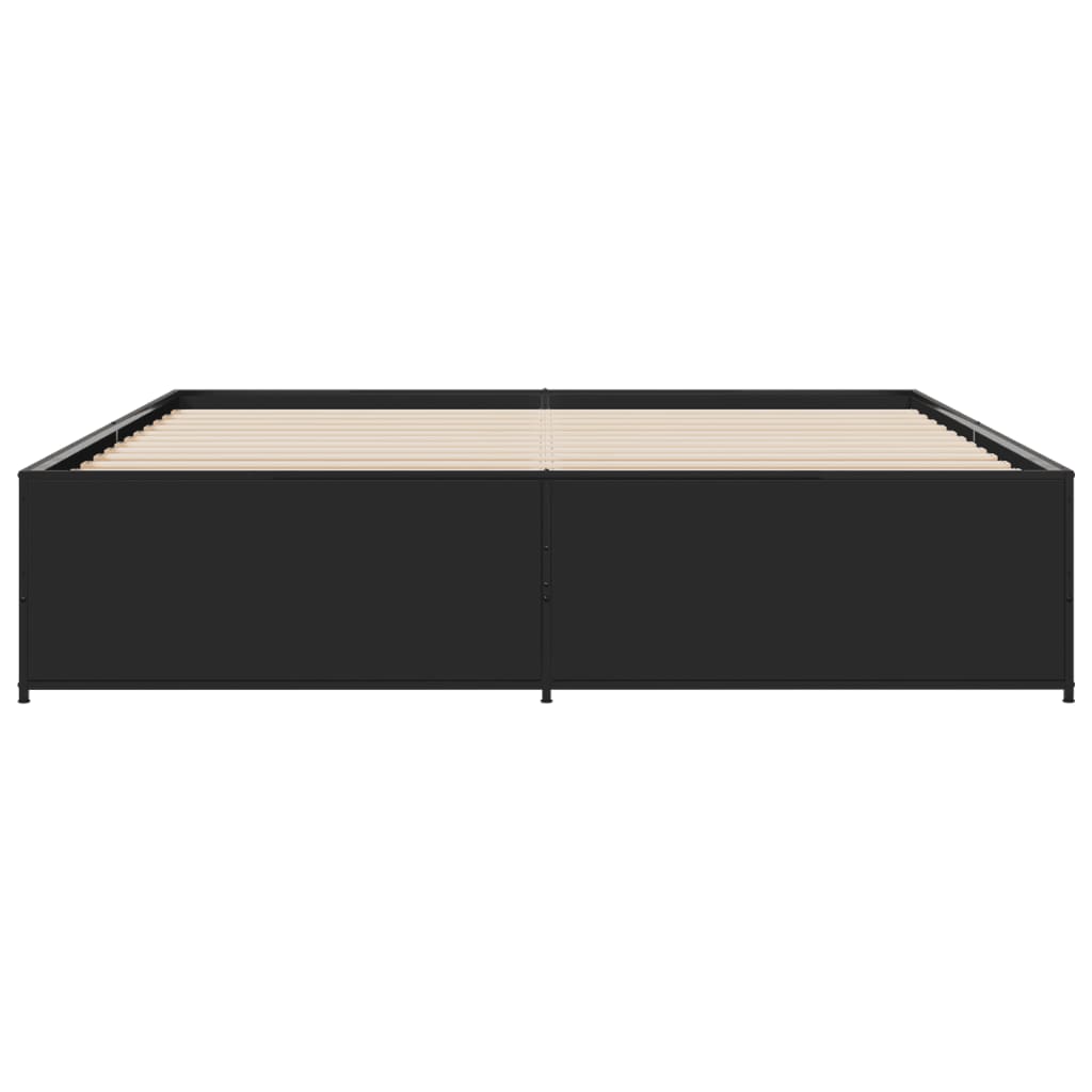 vidaXL Bed Frame without Mattress Black 200x200 cm