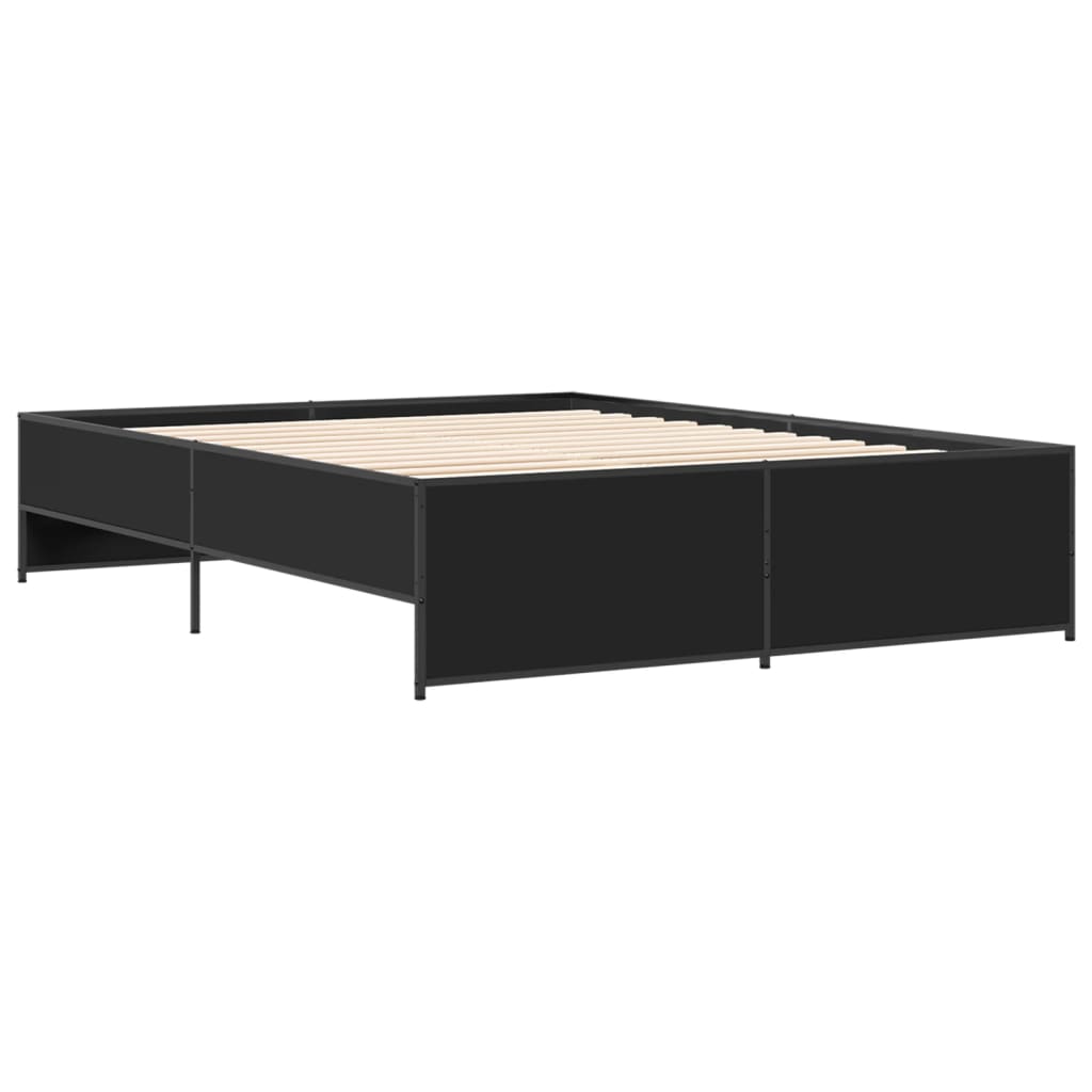 vidaXL Bed Frame without Mattress Black 160x200 cm