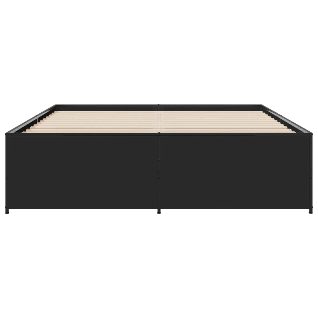 vidaXL Bed Frame without Mattress Black 160x200 cm