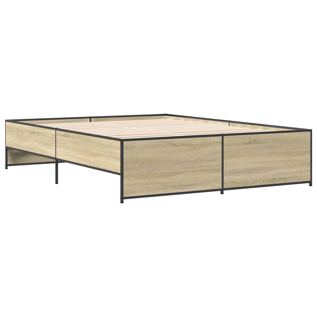 vidaXL Bed Frame without Mattress Sonoma Oak 160x200 cm