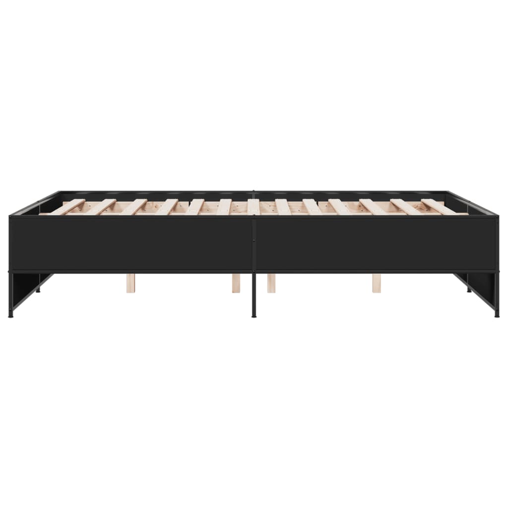 Bed Frame without Mattress Black 120x200 cm