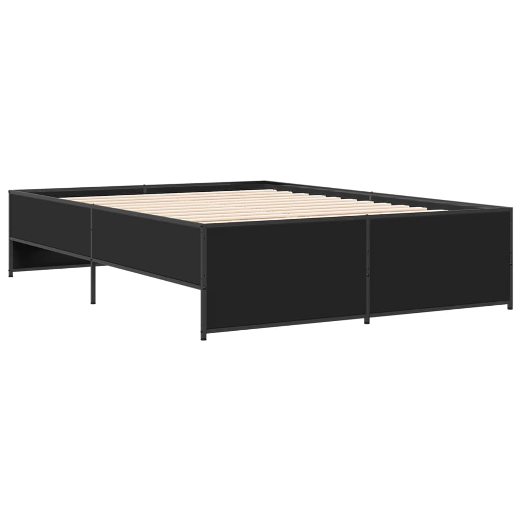 Bed Frame without Mattress Black 120x200 cm