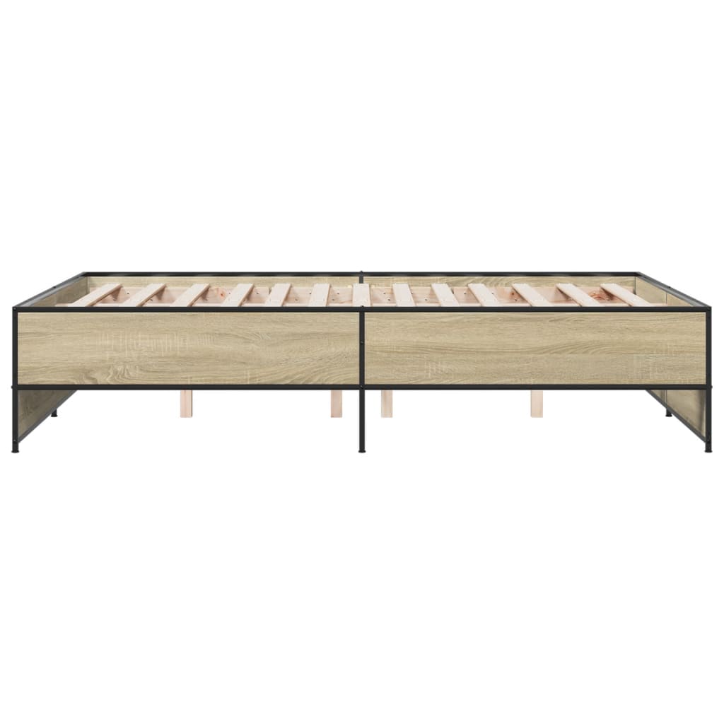 vidaXL Bed Frame without Mattress Sonoma Oak 135x190 cm Double