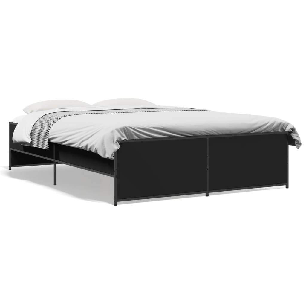 vidaXL Bed Frame without Mattress Black 120x190 cm Small Double