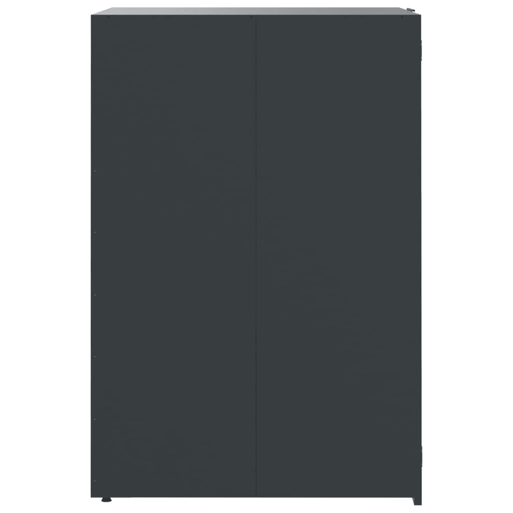 Wheelie Bin Storage for 3 Bins Anthracite 207x79x117 cm Steel