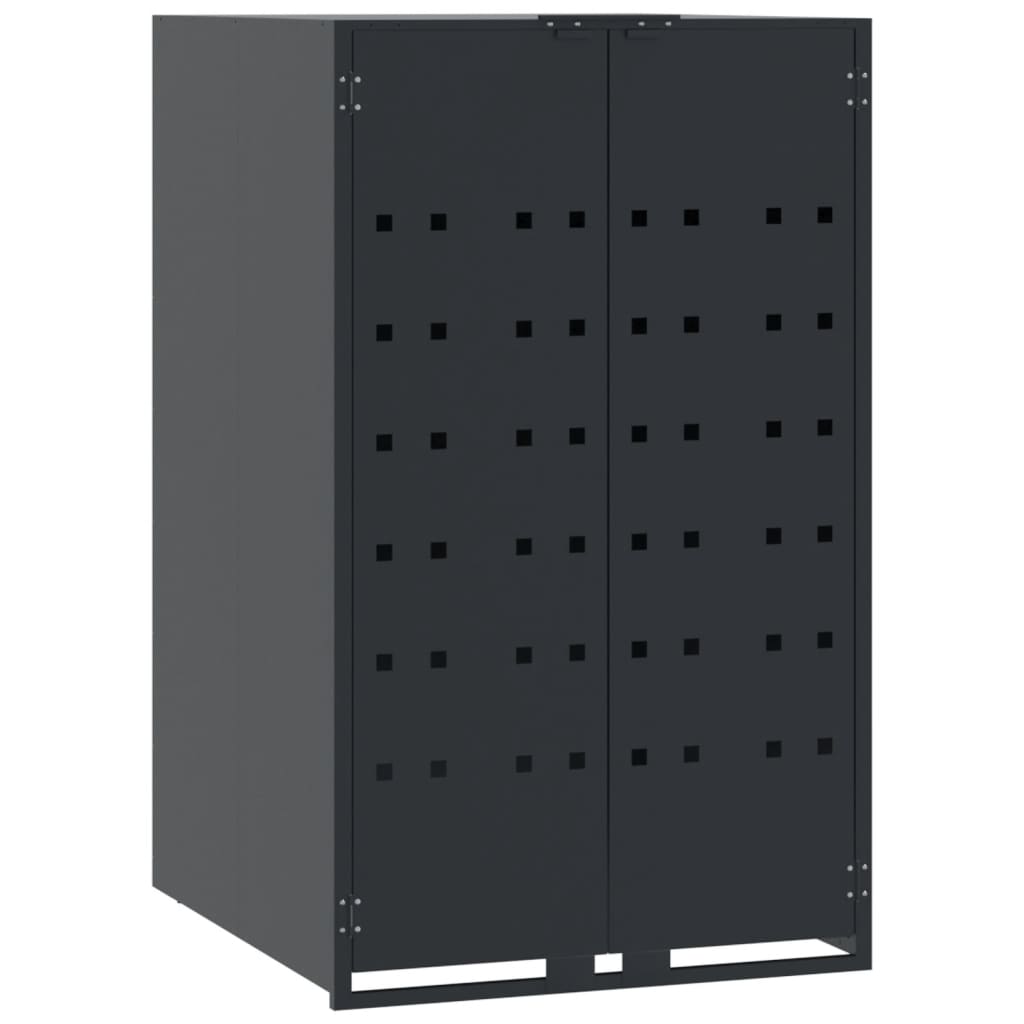 Wheelie Bin Storage for 4 Bins Anthracite 276x79x117 cm Steel