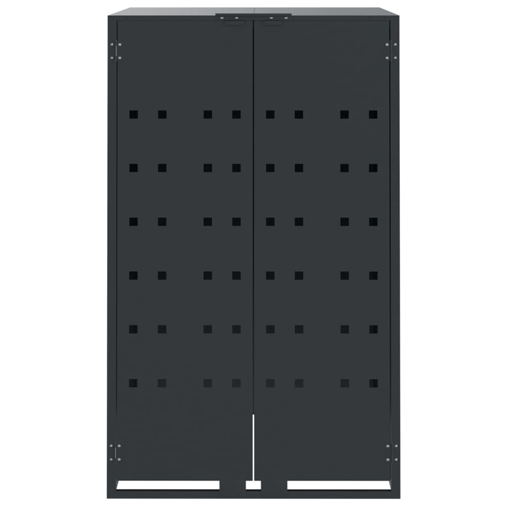 Wheelie Bin Storage for 4 Bins Anthracite 276x79x117 cm Steel