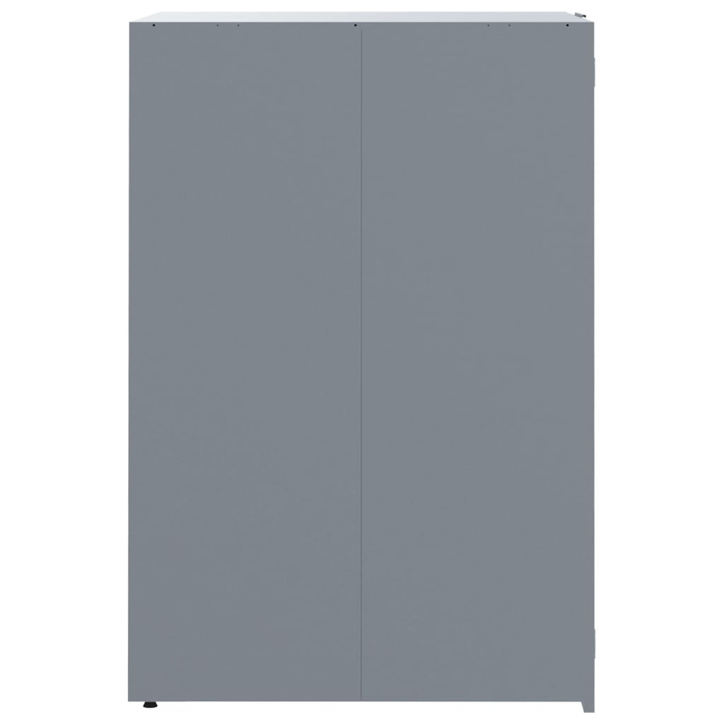 Wheelie Bin Storage for 3 Bins Grey 207x79x117 cm Steel