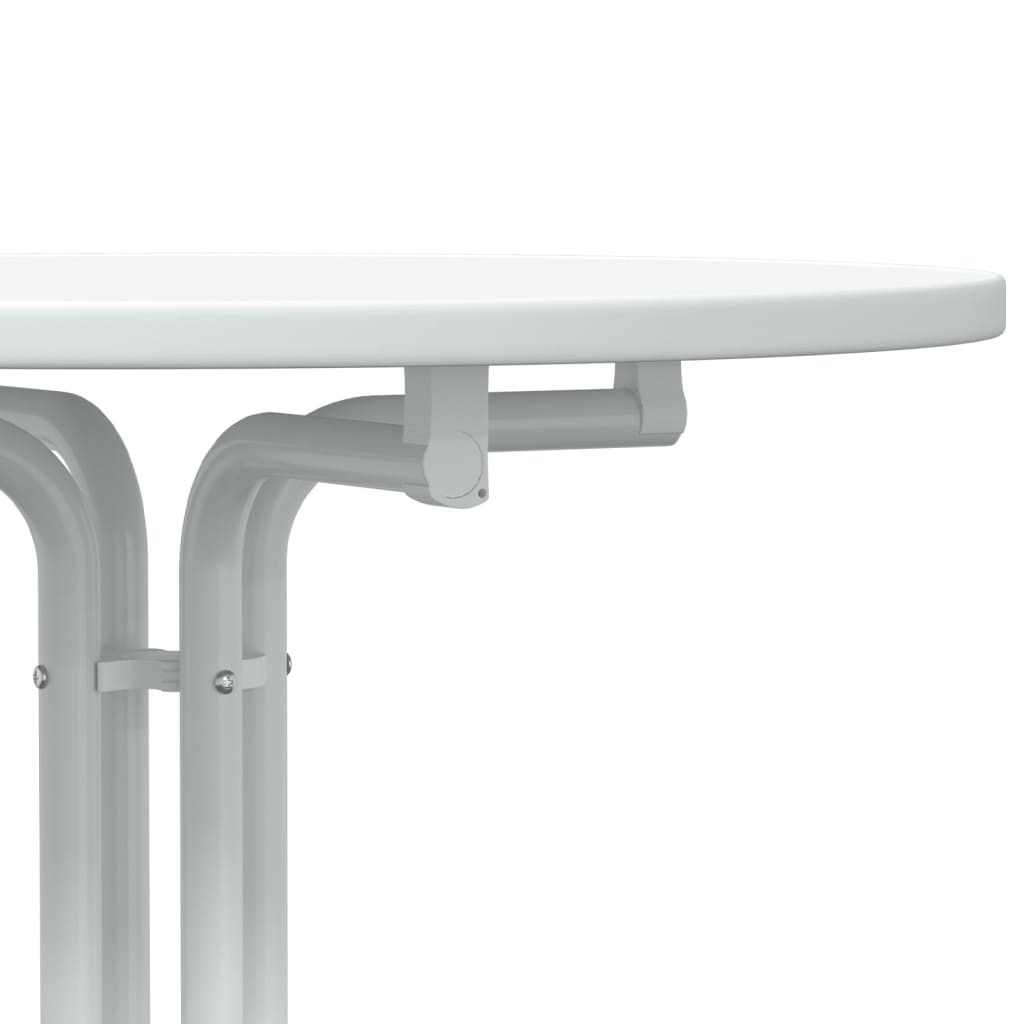 vidaXL Dining Table White Ø60x110 cm Engineered Wood and Steel