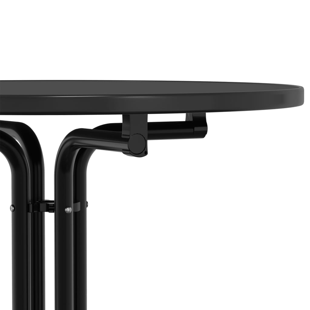 vidaXL Dining Table Black Ø70x110 cm Engineered Wood and Steel