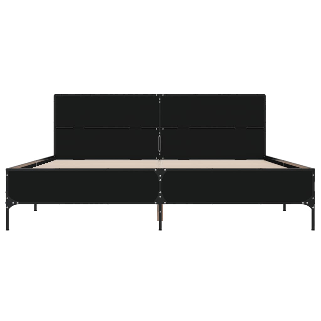 vidaXL Bed Frame without Mattress Black 120x200 cm