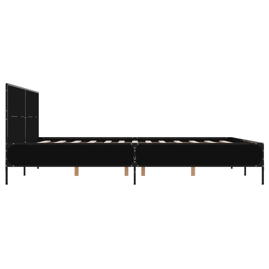 vidaXL Bed Frame without Mattress Black 120x200 cm