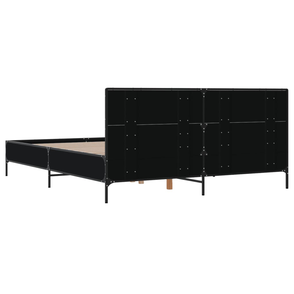 vidaXL Bed Frame without Mattress Black 120x200 cm