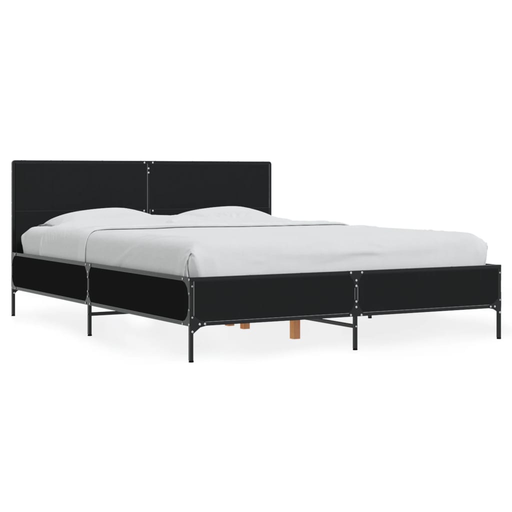 vidaXL Bed Frame without Mattress Black 120x200 cm