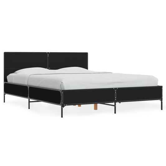 vidaXL Bed Frame without Mattress Black 135x190 cm Double