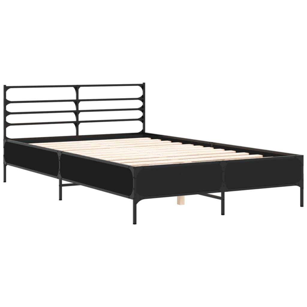 vidaXL Bed Frame without Mattress Black 120x200 cm